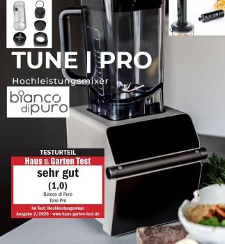 Bianco di Puro Mixer Tune Pro in Silber mit Tri Set ToGo + Vakuumpumpe